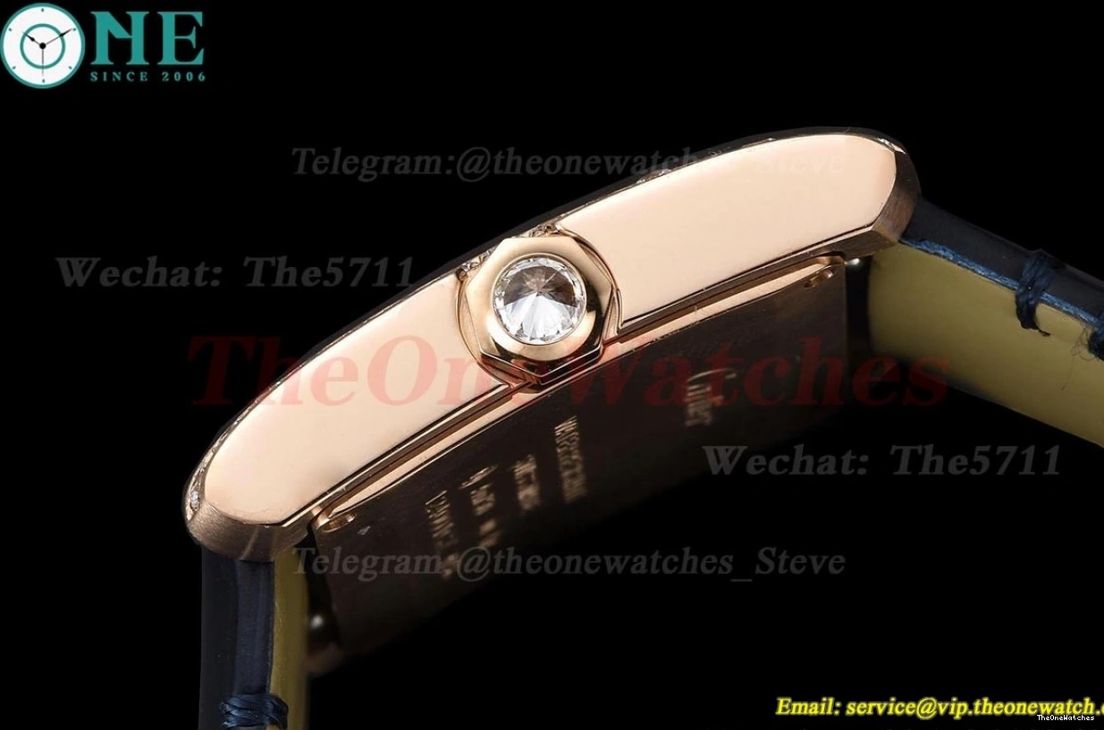 27mm Blue Française RG Dia Quartz Dial LE 8848F Tank Silver 0321